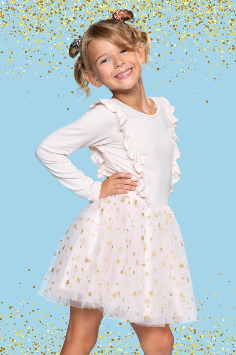 Simply Soft Ruffle Be Happy Tulle Dress