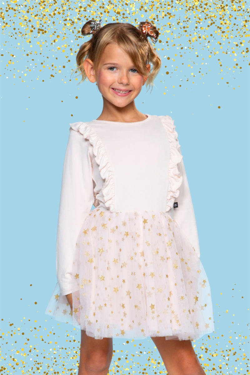 Simply Soft Ruffle Be Happy Tulle Dress