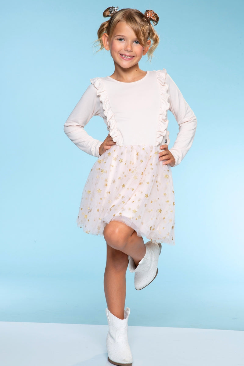 Simply Soft Ruffle Be Happy Tulle Dress