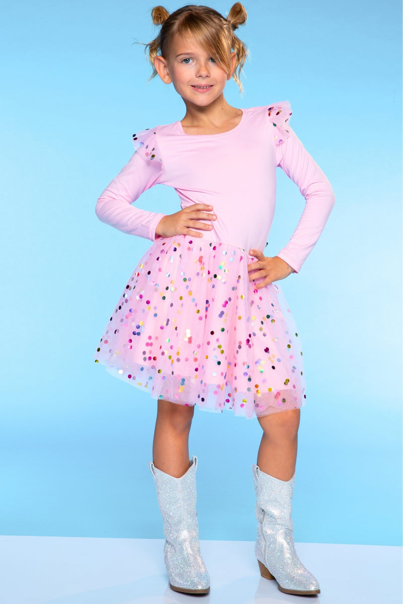 Simply Soft Bow Back Be Happy Tulle Dress