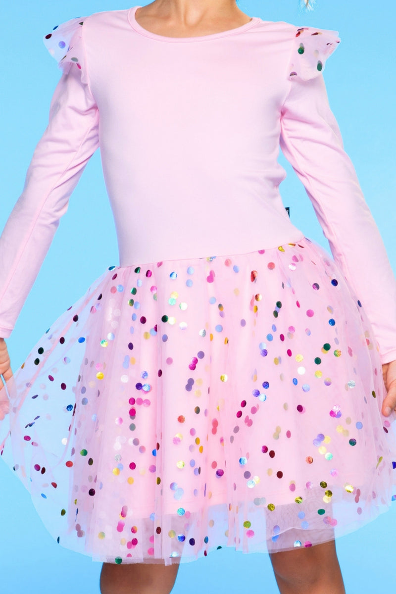 Simply Soft Bow Back Be Happy Tulle Dress