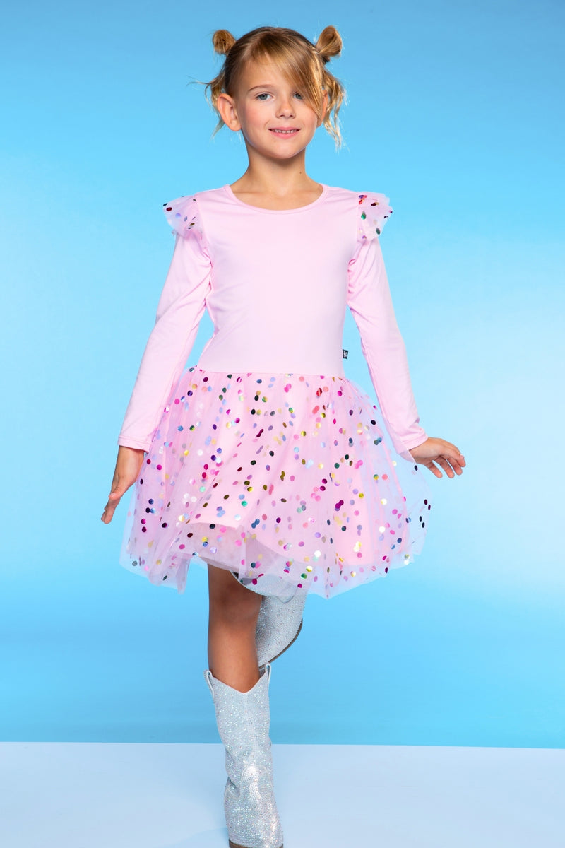 Simply Soft Bow Back Be Happy Tulle Dress