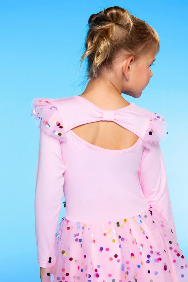 Simply Soft Bow Back Be Happy Tulle Dress