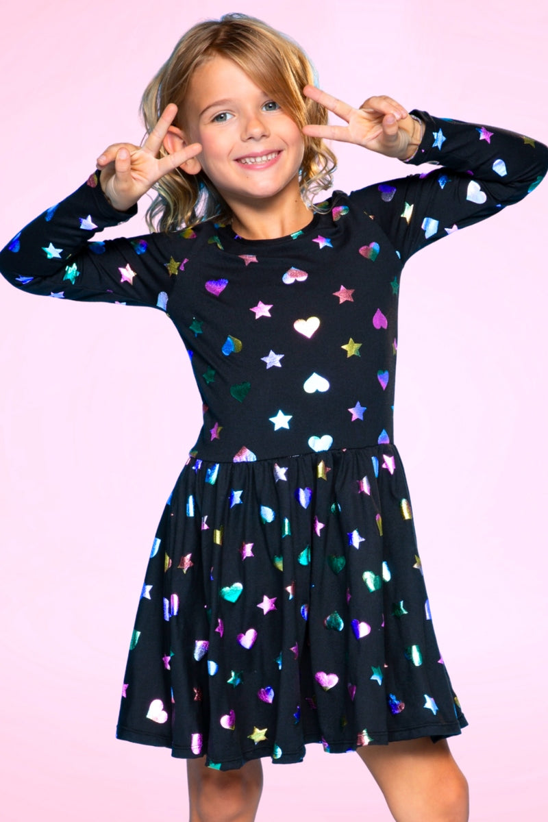Simply Soft Long Sleeve Be Happy Dress