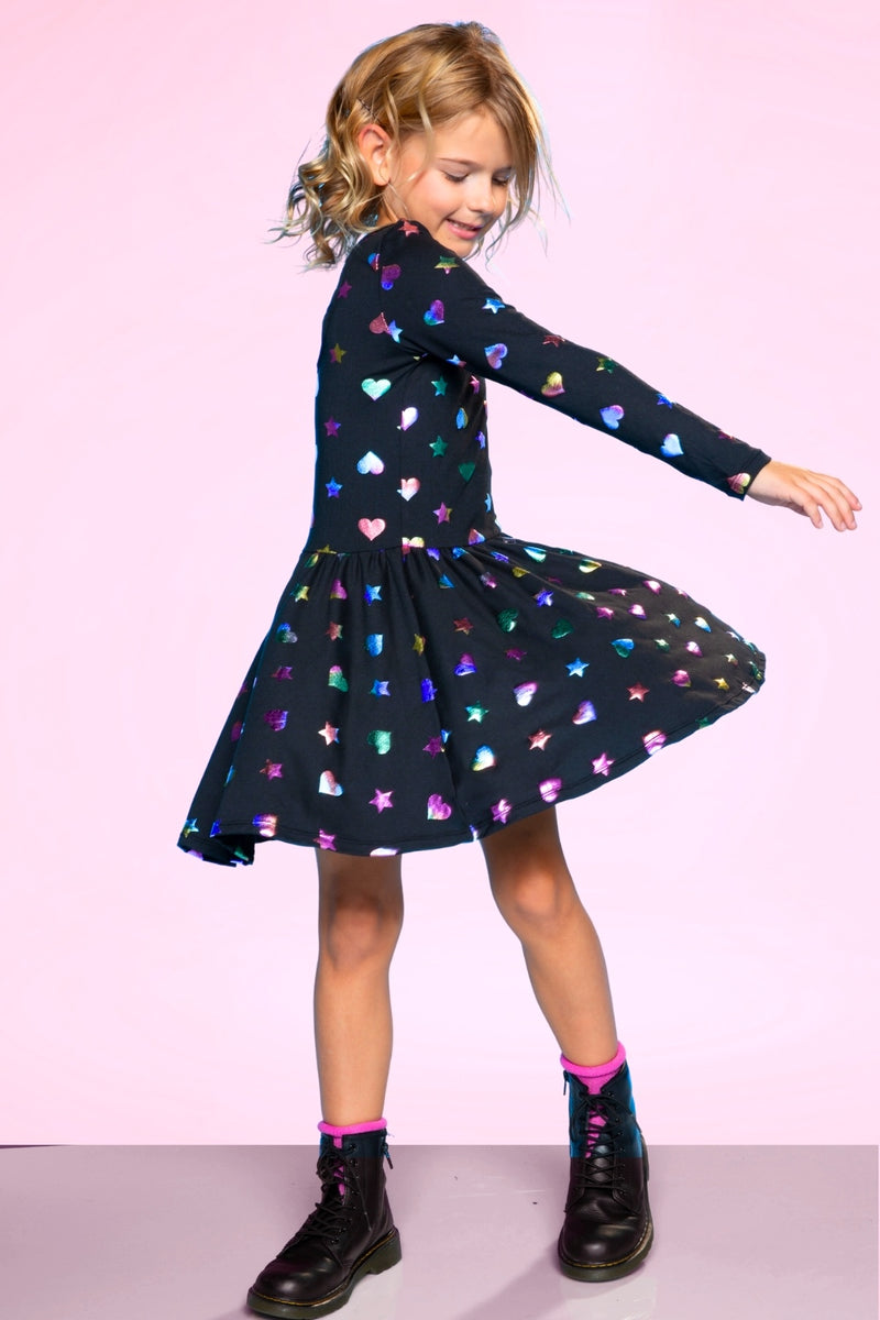 Simply Soft Long Sleeve Be Happy Dress