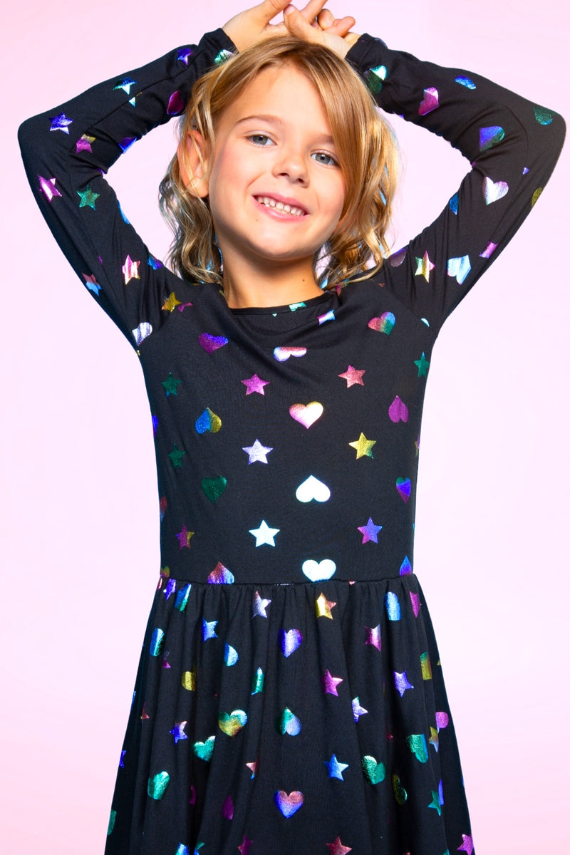 Simply Soft Long Sleeve Be Happy Dress