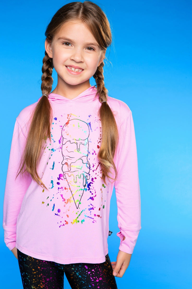 Modal Knit Hoodie Pullover W/Thumbholes