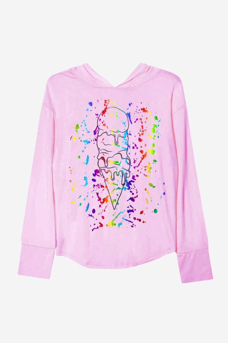 Modal Knit Hoodie Pullover W/Thumbholes