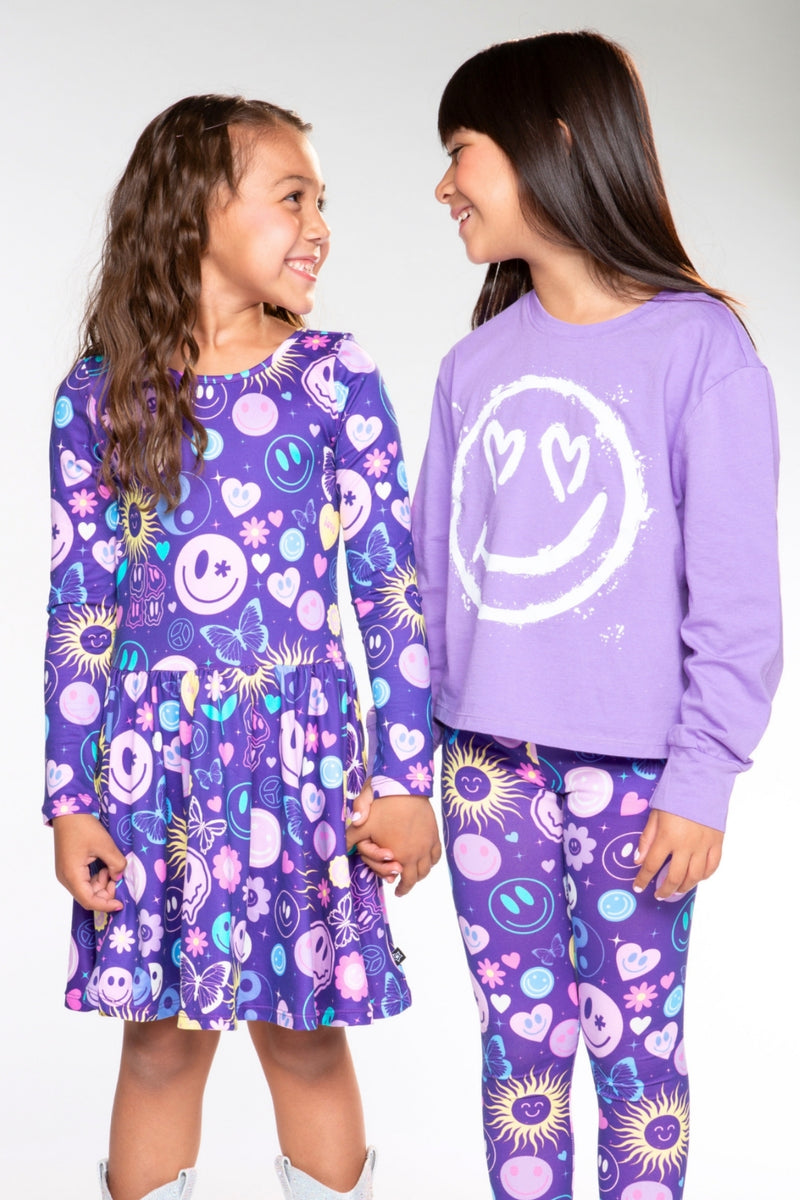 Simply Soft Long Sleeve Be Happy Dress