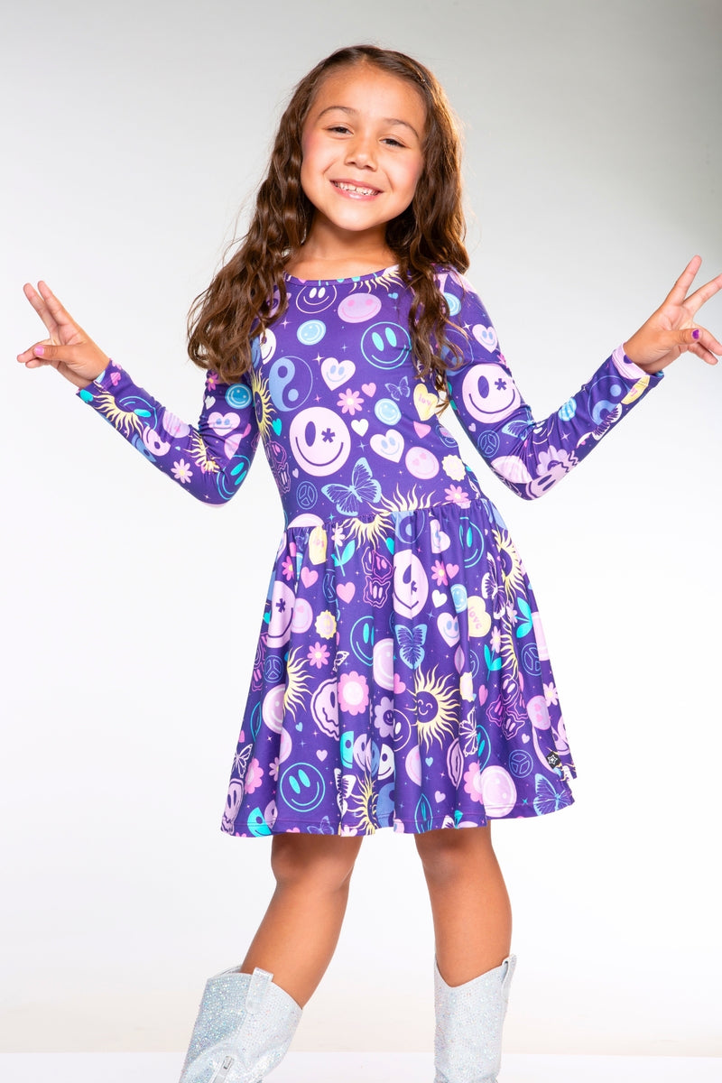 Simply Soft Long Sleeve Be Happy Dress