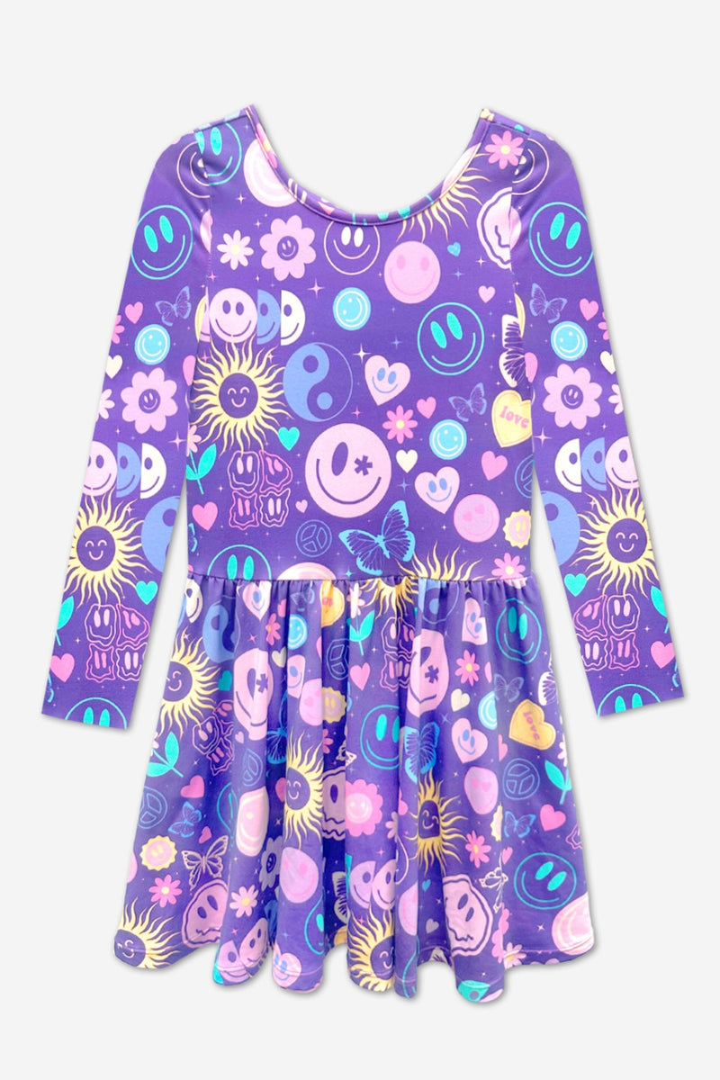 Simply Soft Long Sleeve Be Happy Dress