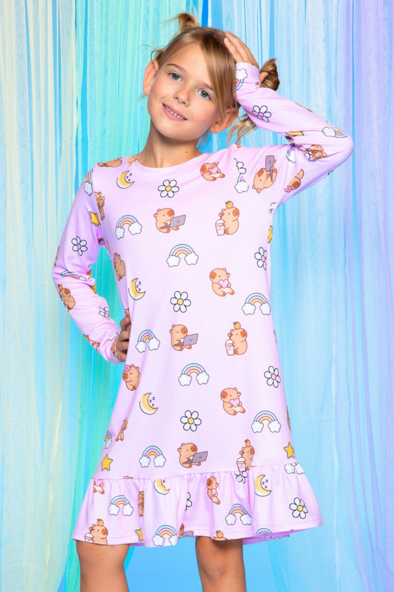 Simply Soft Long Sleeve Ruffle Nightgown