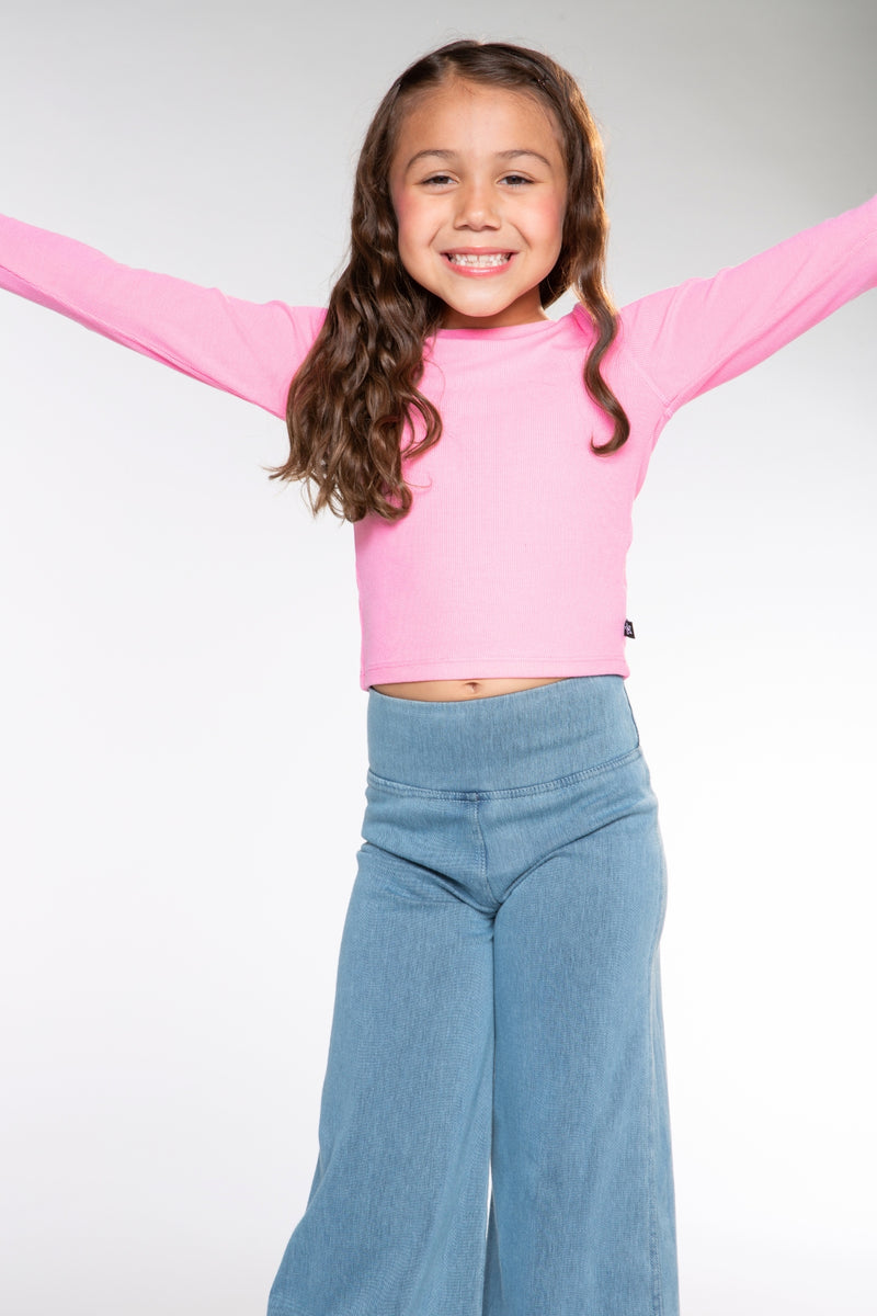 Ultra-Soft Ribbed Long Sleeve Fitted Tee