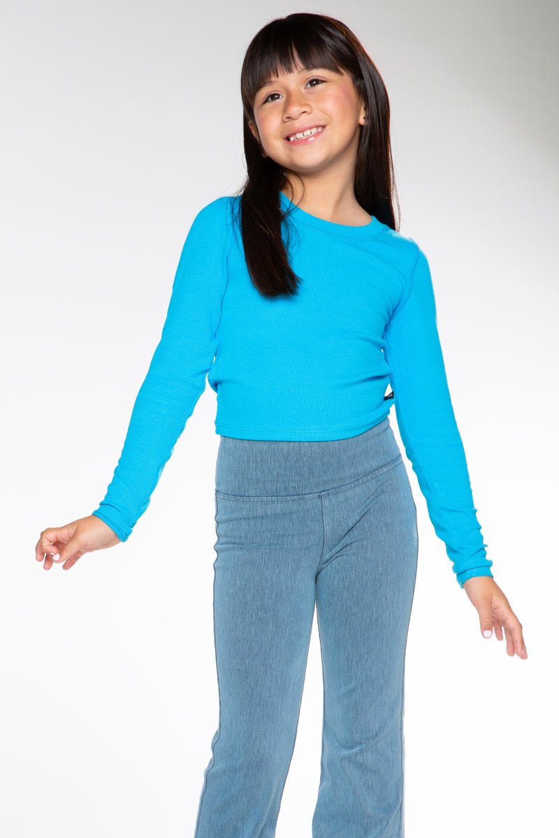 Ultra-Soft Ribbed Long Sleeve Fitted Tee