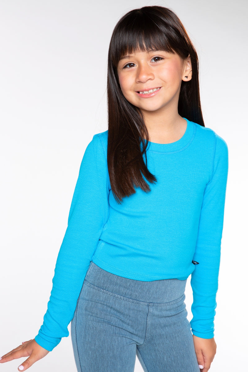 Ultra-Soft Ribbed Long Sleeve Fitted Tee