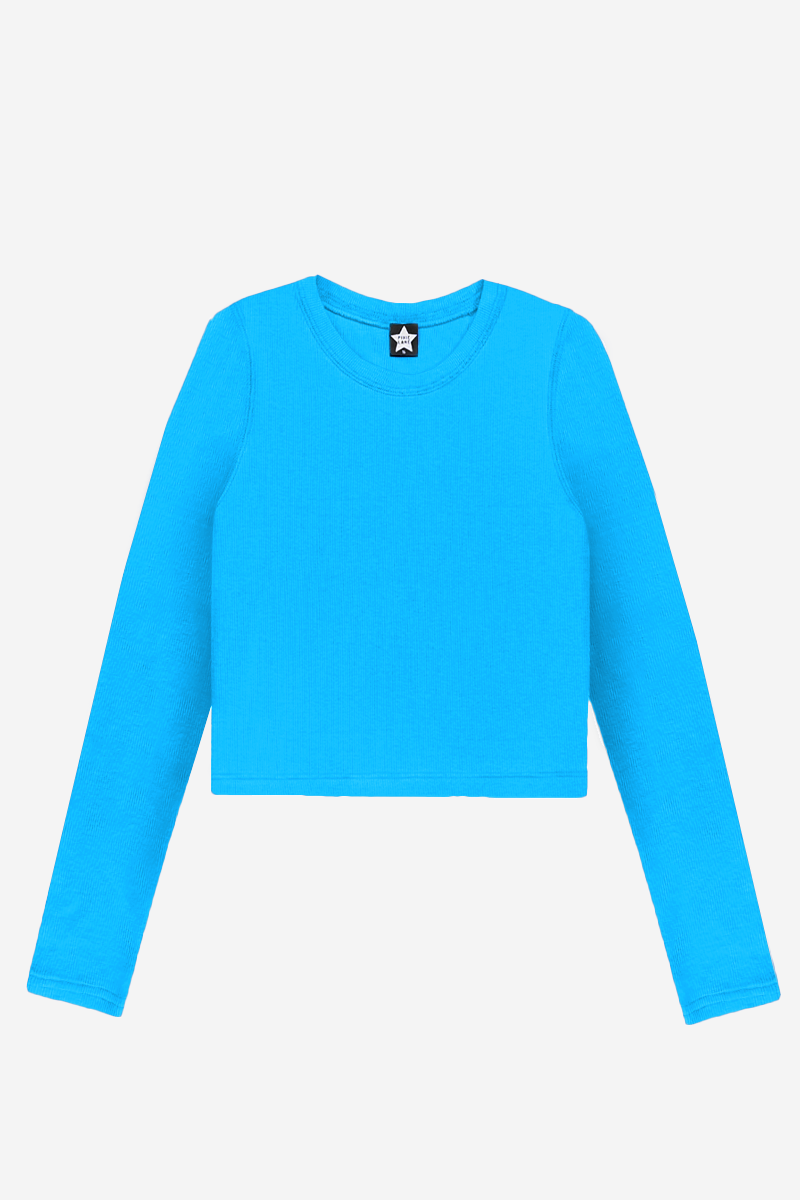 Ultra-Soft Ribbed Long Sleeve Fitted Tee