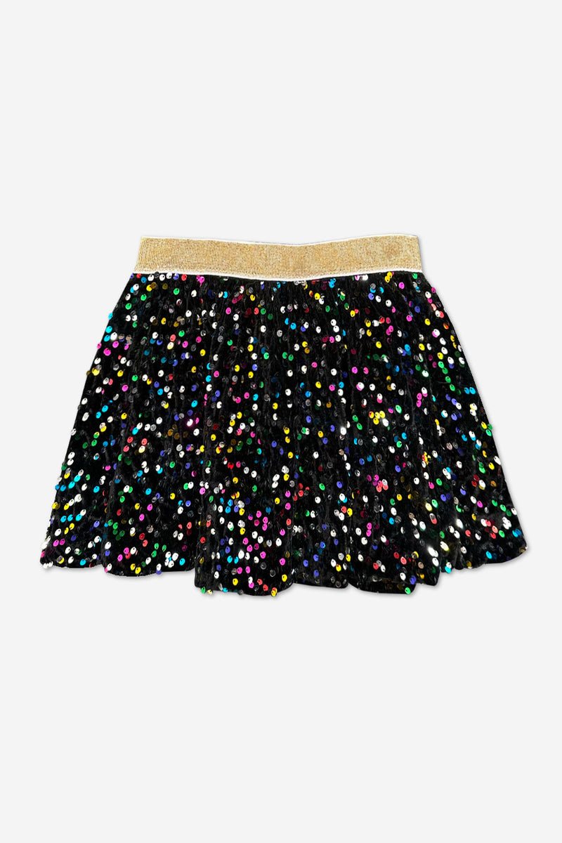 Sequin Velvet Skirt