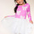Pink Floral Bow Ivory - NEW!