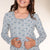 Heather Grey Blue Floral - NEW!