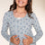 Heather Grey Blue Floral - NEW!