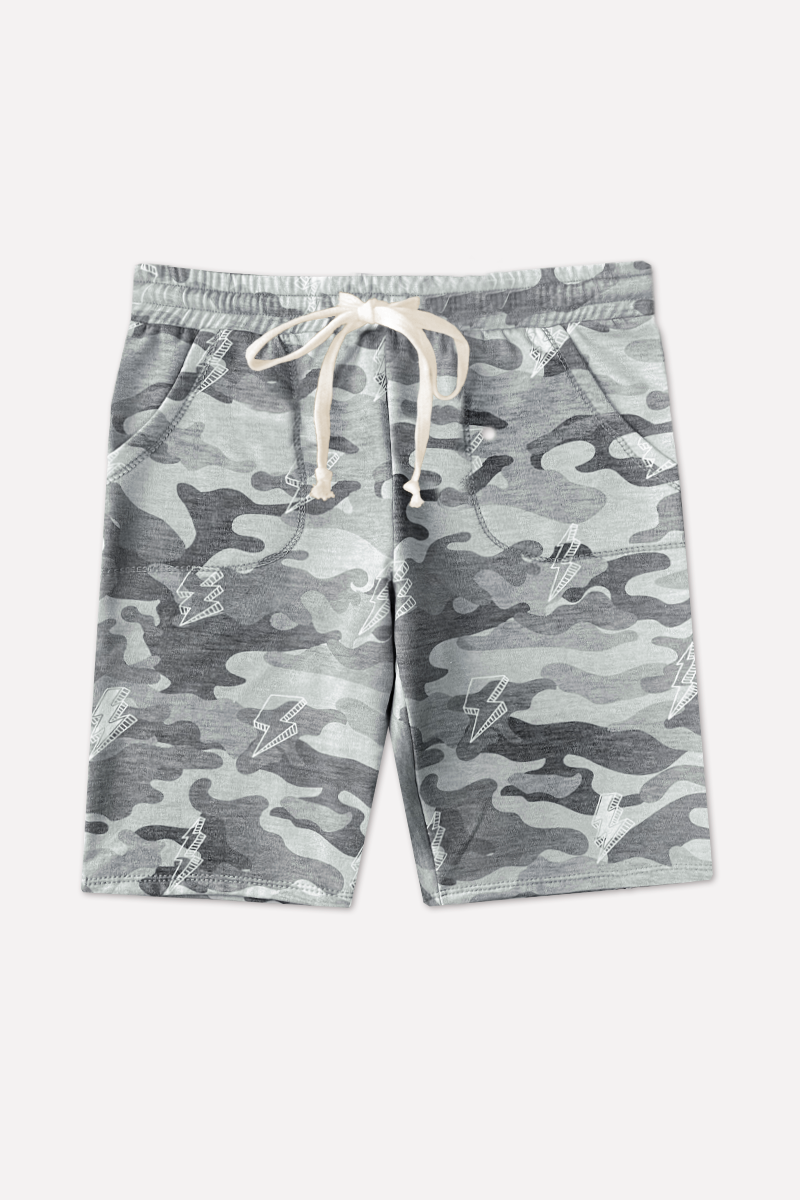 Board Short - Olive Camo Bolts