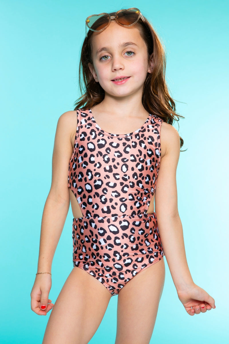 High Shine One Piece Cutout Swimsuit