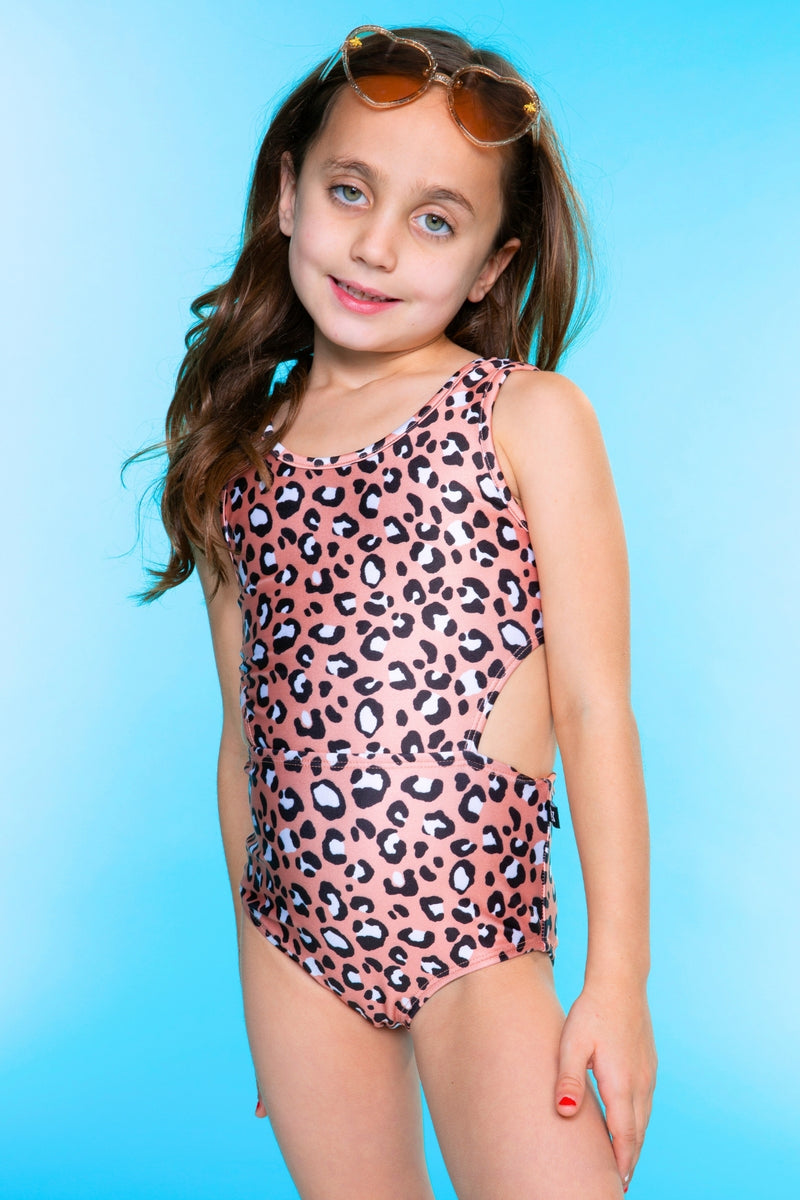 High Shine One Piece Cutout Swimsuit