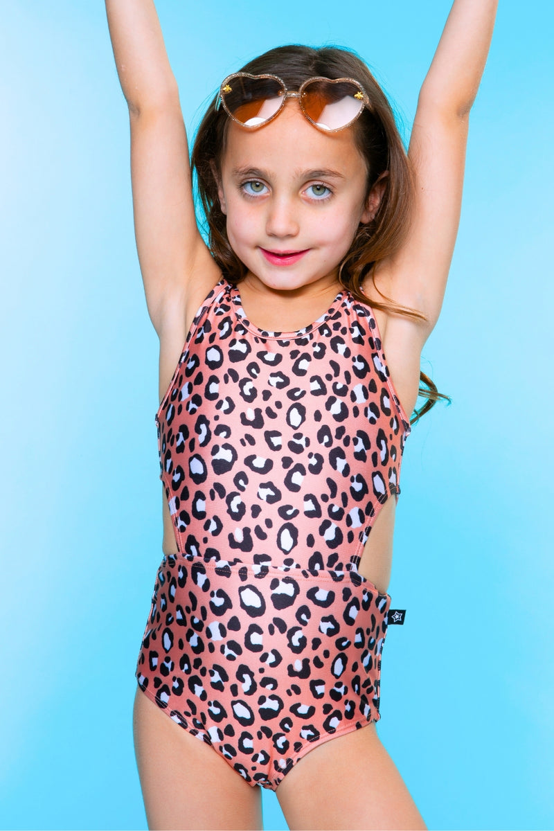 High Shine One Piece Cutout Swimsuit