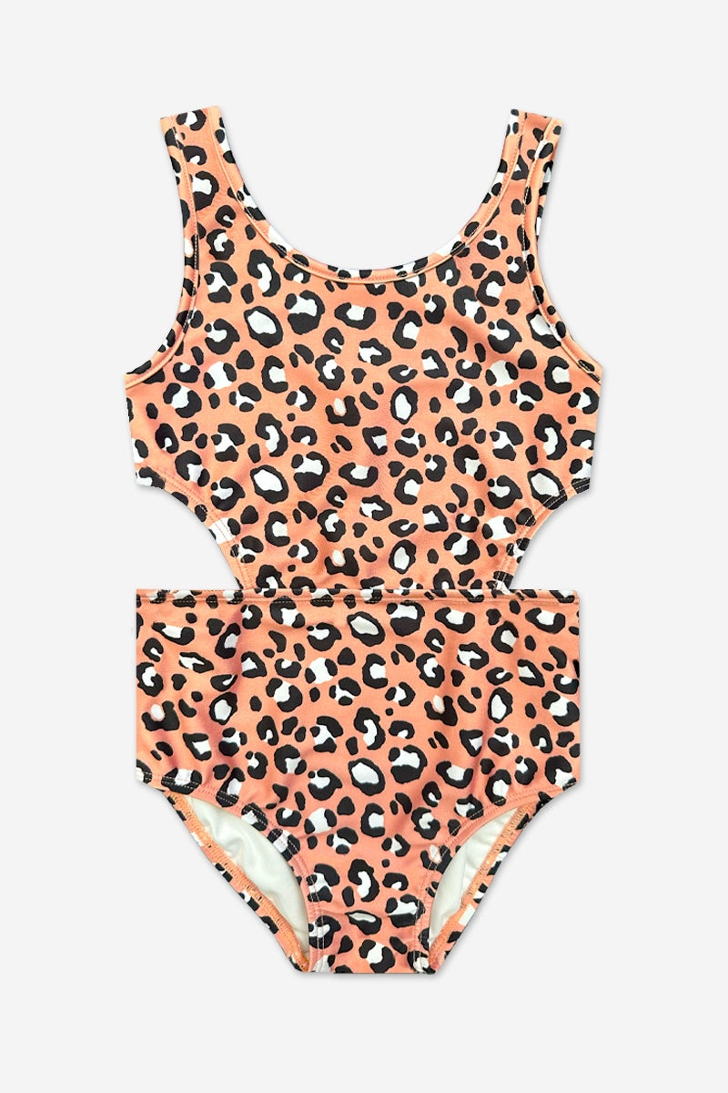 High Shine One Piece Cutout Swimsuit