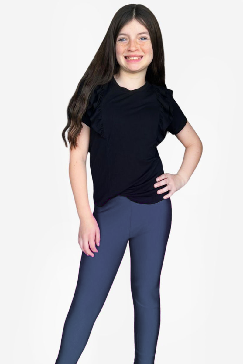 High Shine Long Legging - Navy