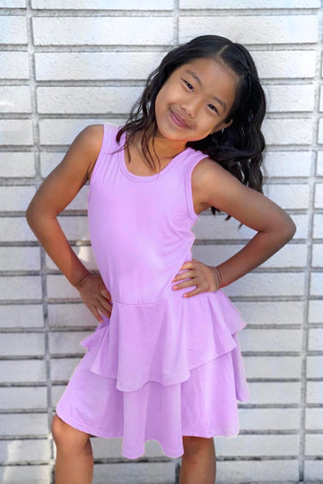 Simply Soft Tank Ruffle Skirt Dress - Candy Pink Lilac PRE-ORDER SHIPPING STARTS 5/07
