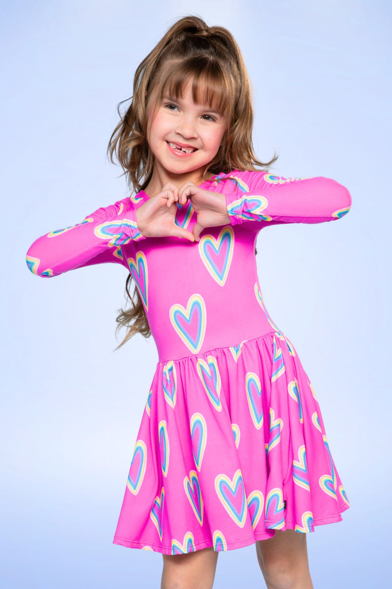 Simply Soft Long Sleeve Be Happy Dress