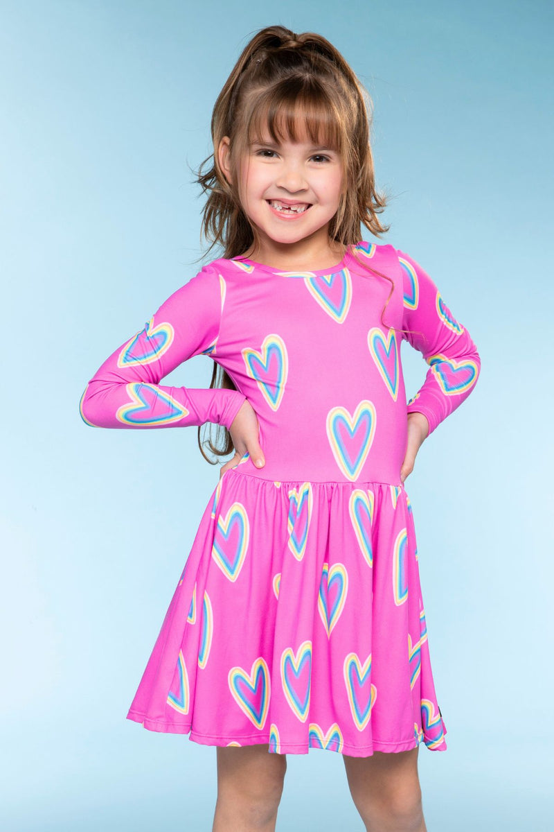 Simply Soft Long Sleeve Be Happy Dress