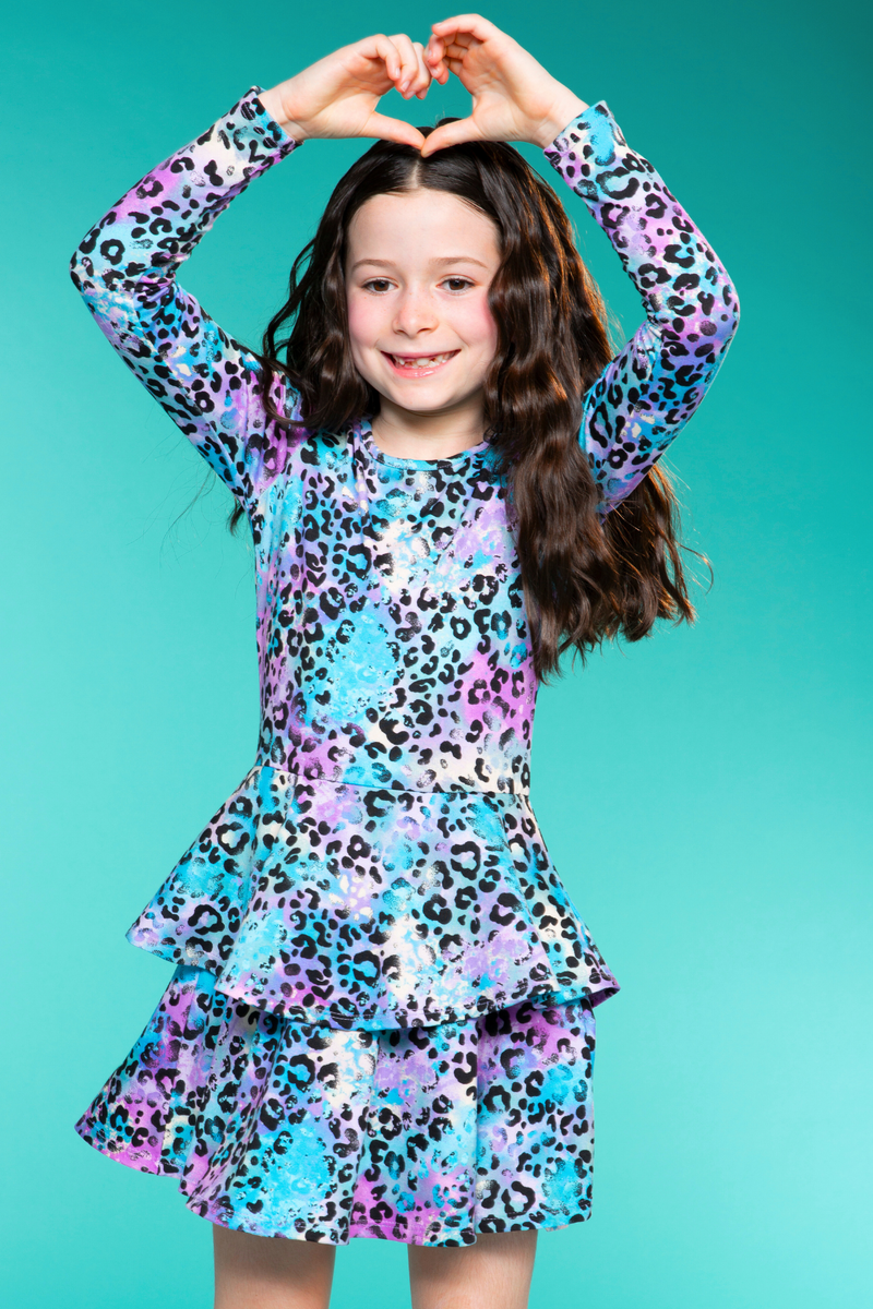 Simply Soft Long Sleeve Ruffle Skirt Dress