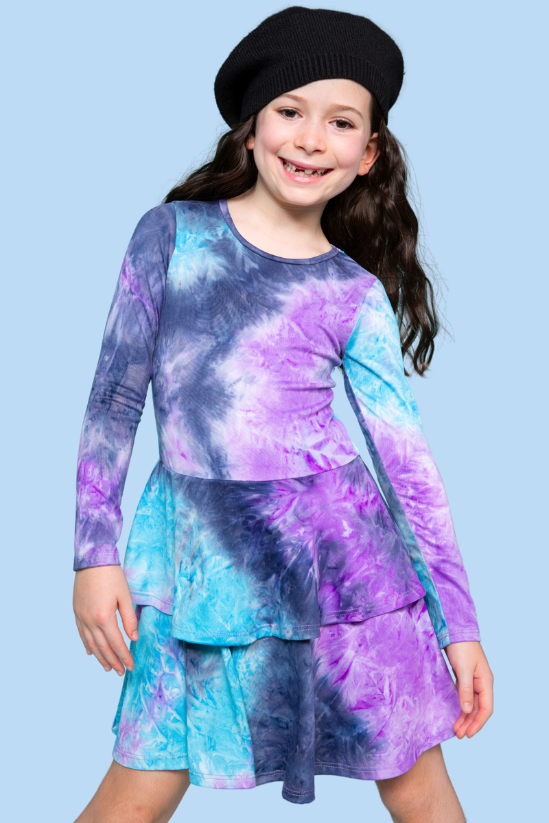 Simply Soft Long Sleeve Ruffle Skirt Dress