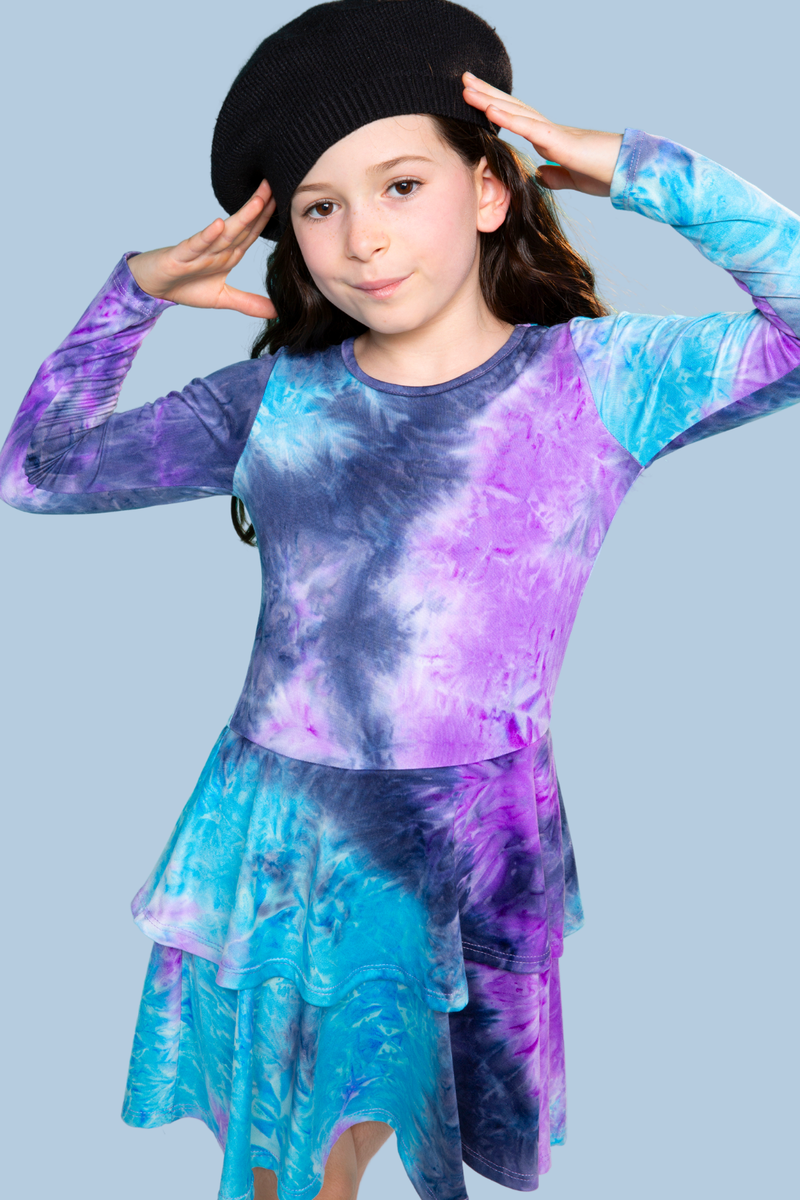 Simply Soft Long Sleeve Ruffle Skirt Dress