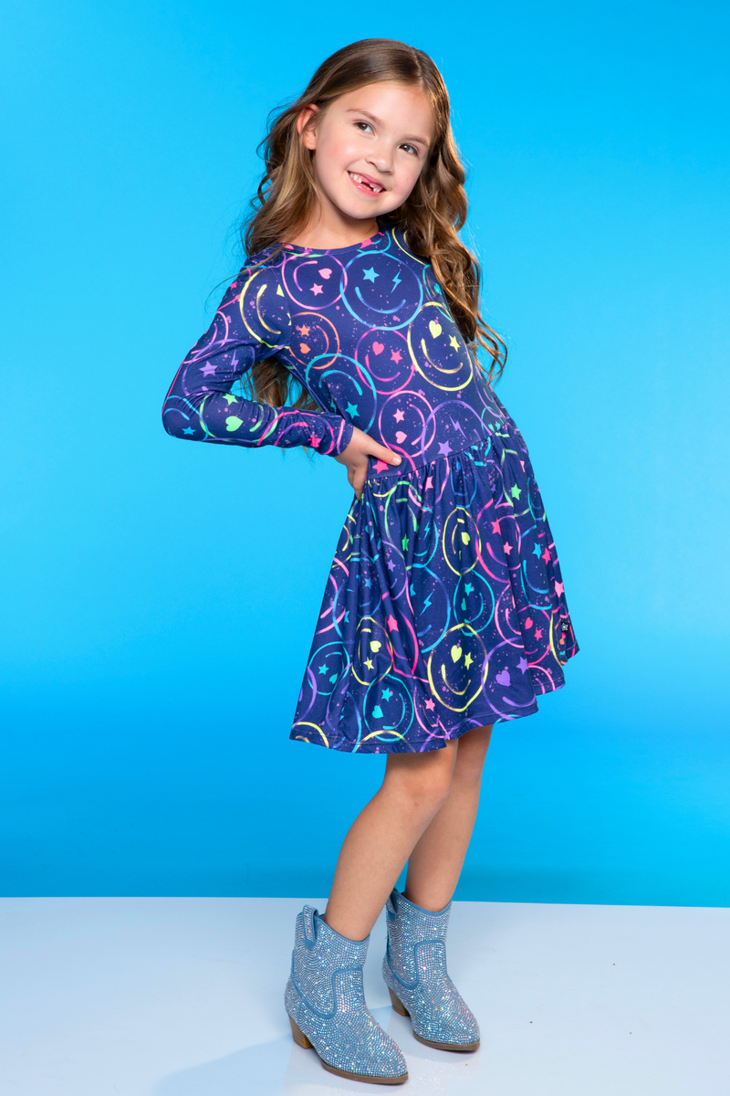 Simply Soft Long Sleeve Be Happy Dress