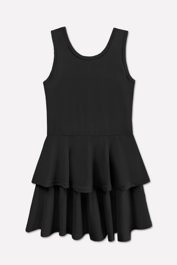 Simply Soft Tank Ruffle Skirt Dress - Black PRE-ORDER SHIPPING STARTS 5/07
