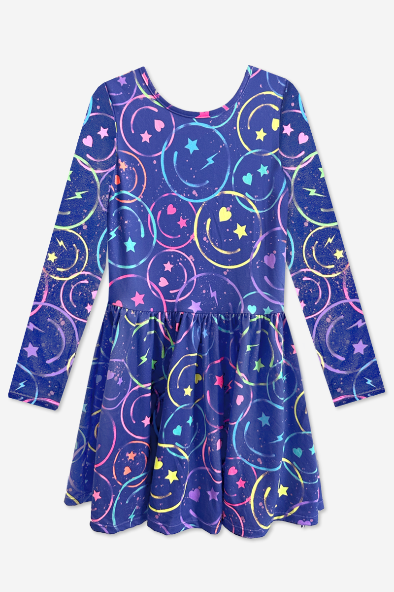 Simply Soft Long Sleeve Be Happy Dress