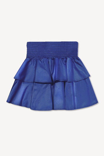 Smocked Skirt - Navy Liquid