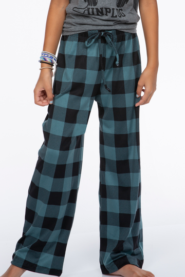 Simply Soft Karate Pant - Hunter Black Plaid