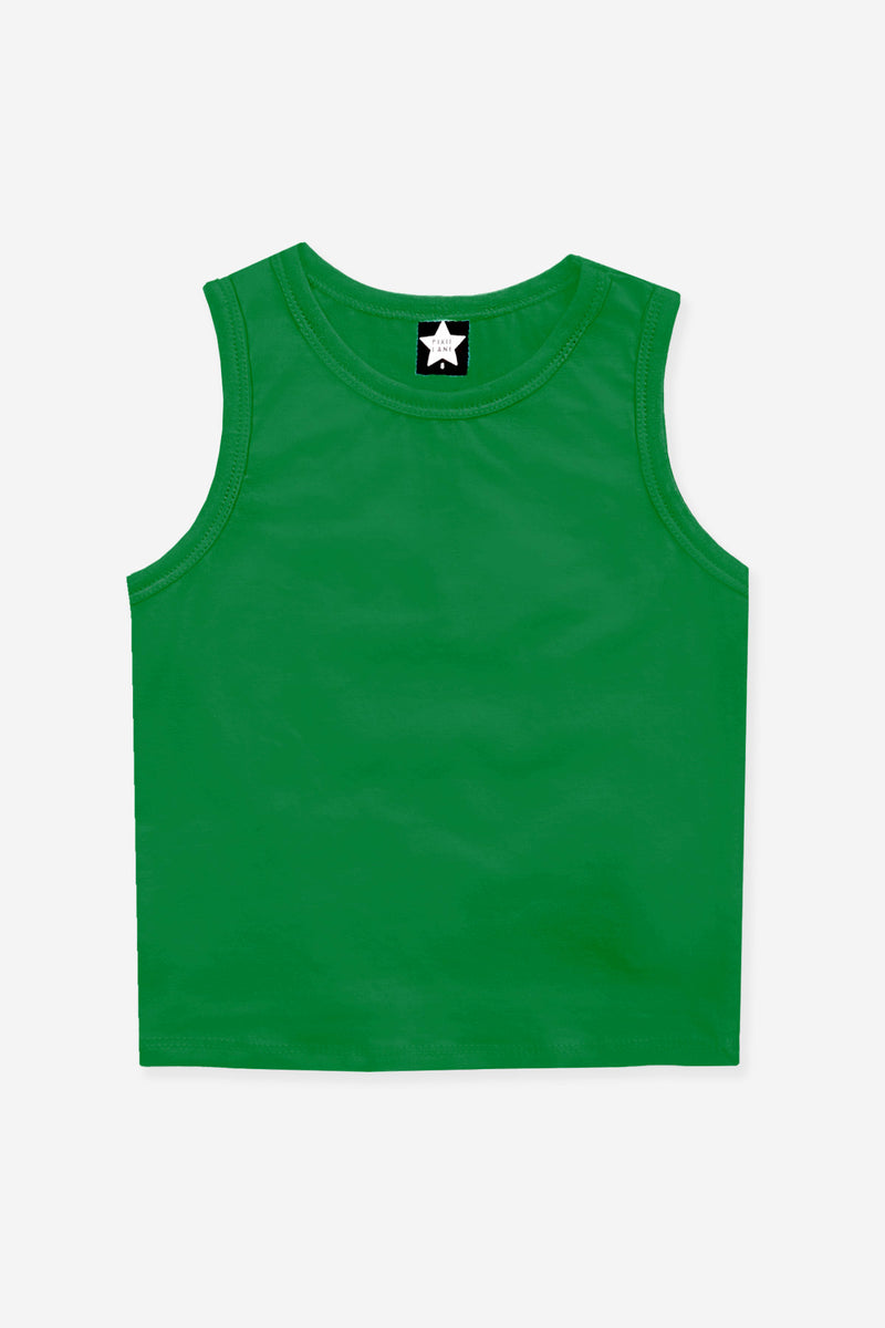 Cotton Super Stretch Fitted Tank - Kelly Green