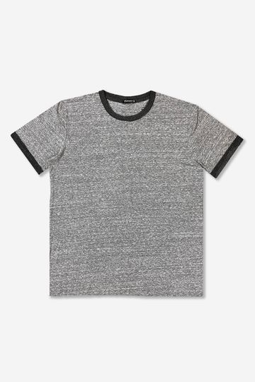 Men's Short Sleeve Ringer Tee - Grey Black